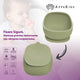 Bol din silicon cu ventuza, AppeKids, Classic - Raw Green