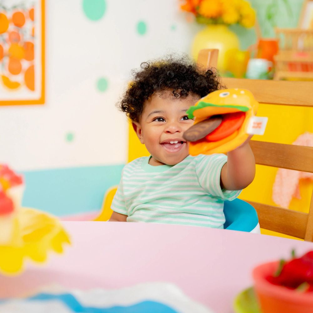 Bright Starts -  Jucarie de dentitie Say Cheeseburger - gogobaby.ro