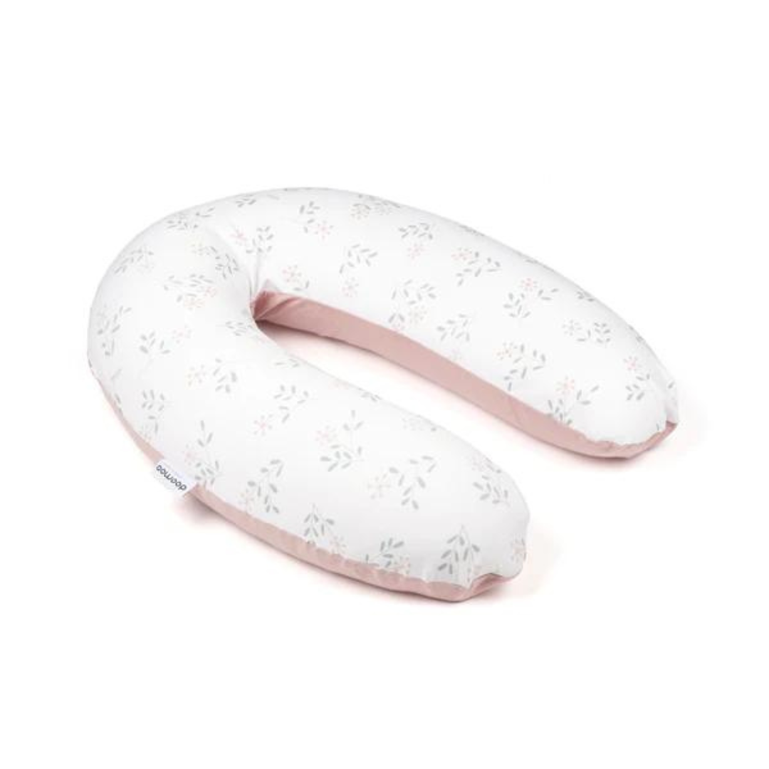 Doomoo - Perna mare pentru gravide si bebelusi 3 in 1, bumbac organic Buddy Spring Pink - gogobaby.ro