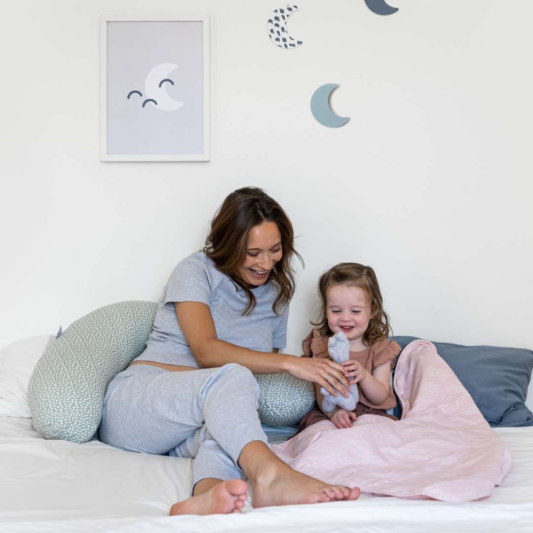 Doomoo - Perna mare pentru gravide si bebelusi 3 in 1, bumbac organic Buddy Cloudy Kaki - gogobaby.ro