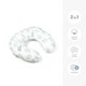 Doomoo - Perna pentru alaptat 2 in 1 Softy Leaves Aqua Green
