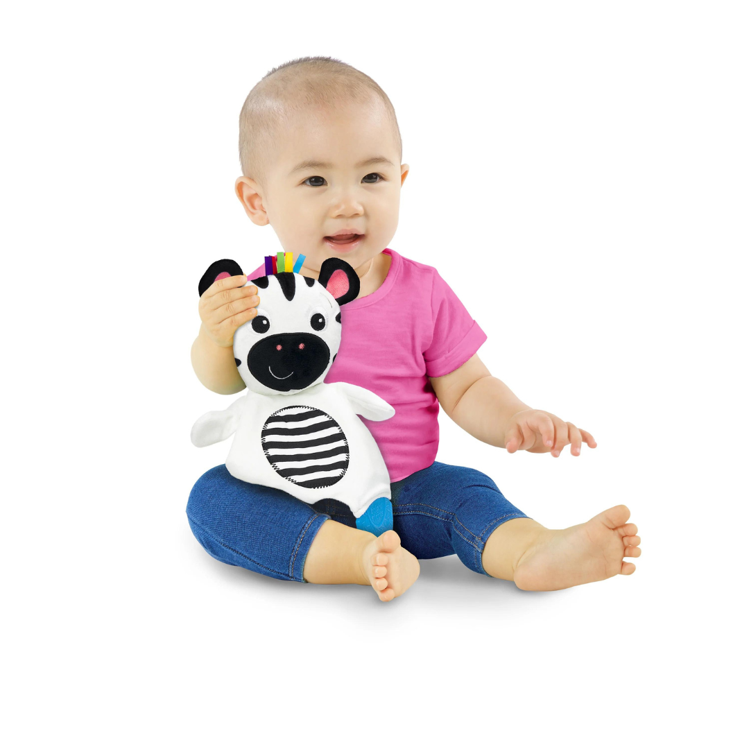 Bright Starts - Jucarie de dentitie din plus pentru bebelusi Zebra Zen - gogobaby.ro