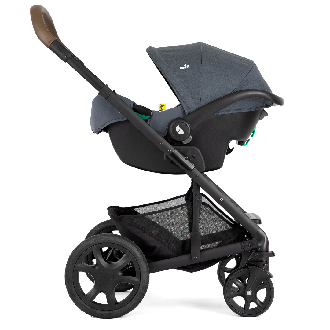 Joie - Carucior pentru copii multifunctional 3 in 1 Chrome Dlx Moonlight (Carucior Chrome DLX + Landou Moonlight + Scoica i-Snug 2 Moonlight)
