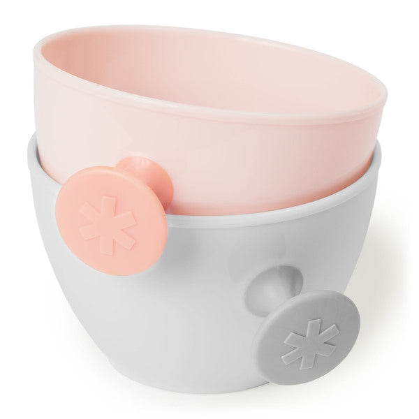 Skip Hop - Set 2 boluri ergonomice - Soft gri + coral - gogobaby.ro