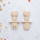 Set Tacamuri din silicon, AppeKids, The Little Bear,  Bubble Beige