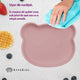 Farfurie din silicon cu ventuza, AppeKids, The Little Bear - Old Rose