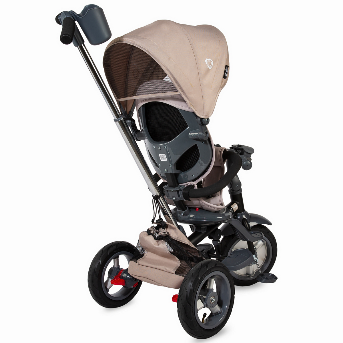 Tricicleta multifunctionala 4in1 cu sezut reversibil Coccolle Velo Air Bej - gogobaby.ro