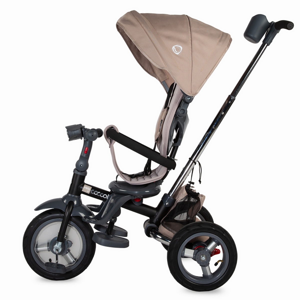 Tricicleta multifunctionala 4in1 cu sezut reversibil Coccolle Velo Air Bej - gogobaby.ro