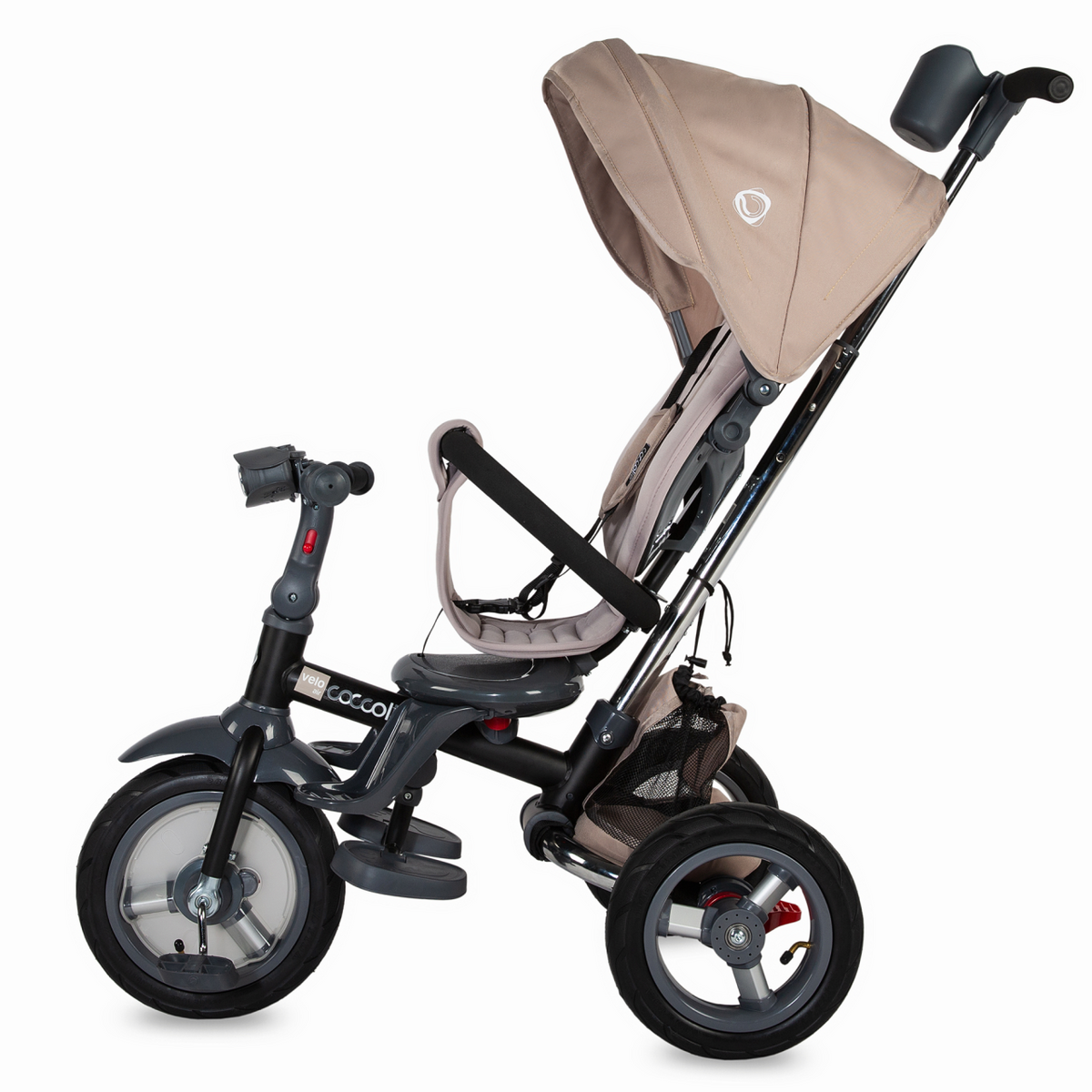 Tricicleta multifunctionala 4in1 cu sezut reversibil Coccolle Velo Air Bej - gogobaby.ro