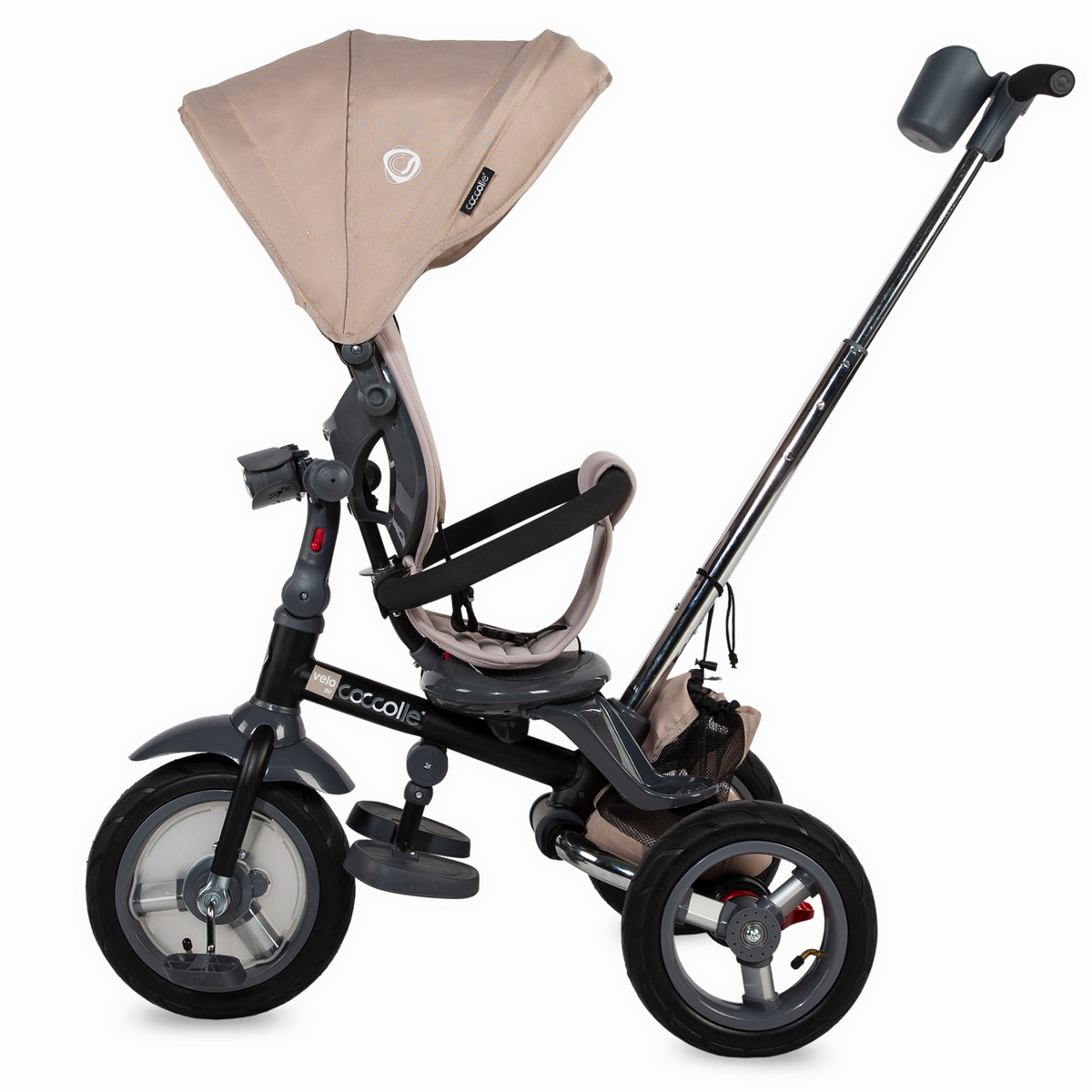 Tricicleta multifunctionala 4in1 cu sezut reversibil Coccolle Velo Air Bej - gogobaby.ro