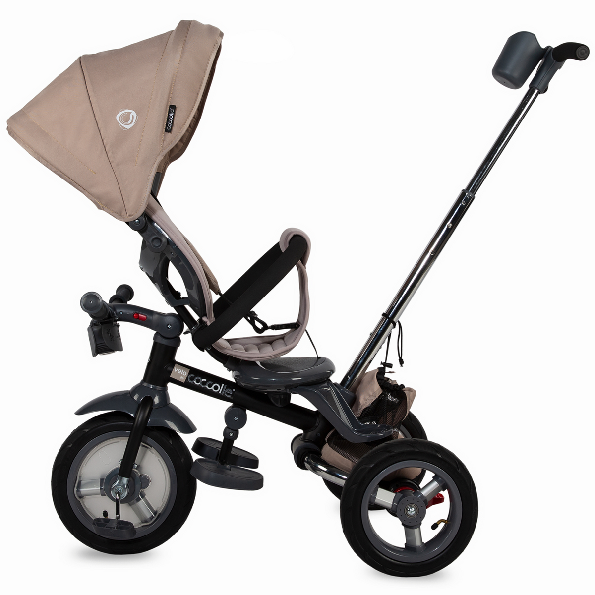 Tricicleta multifunctionala 4in1 cu sezut reversibil Coccolle Velo Air Bej - gogobaby.ro