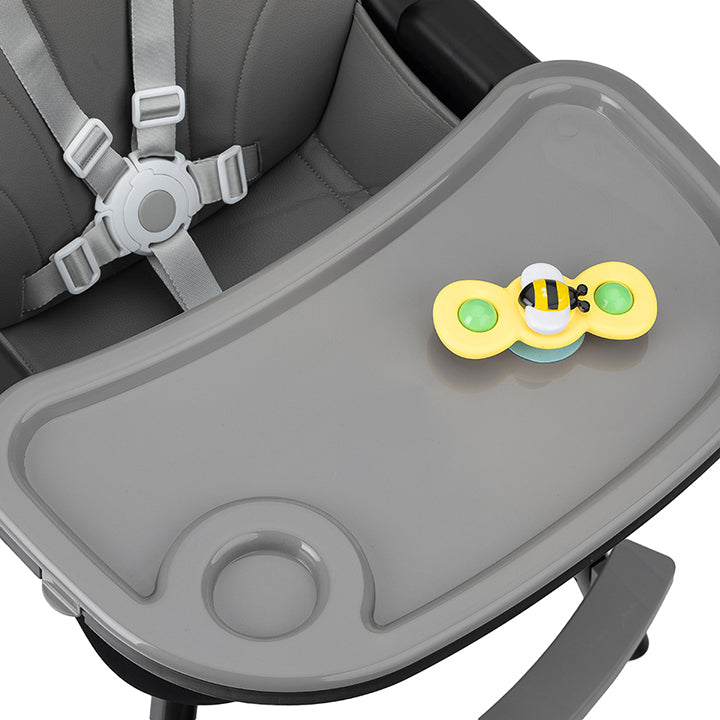 Scaun de masa copii Momi Reki, Piele ecologica, Black