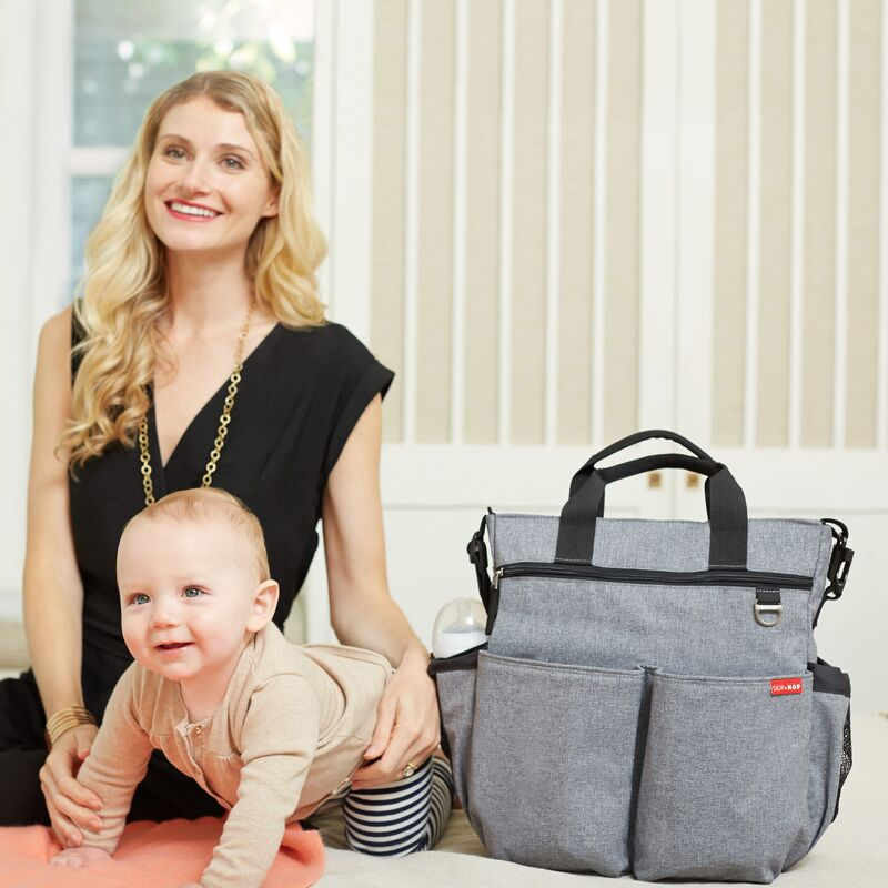 Skip Hop-Geanta de scutece Duo Signature Heather grey - gogobaby.ro
