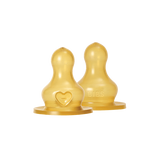 BIBS - Set 2 tetine pentru biberon, Latex, flux lent
