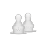 BIBS - Set 2 tetine pentru biberon, Silicon, cu flux lent