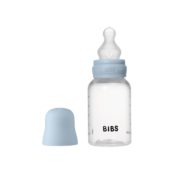 BIBS - Set complet biberon anticolici PP fara BPA, 150 ml, Silicon, Baby Blue - gogobaby.ro