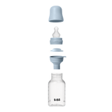 BIBS - Set complet biberon anticolici PP fara BPA, 150 ml, Silicon, Baby Blue