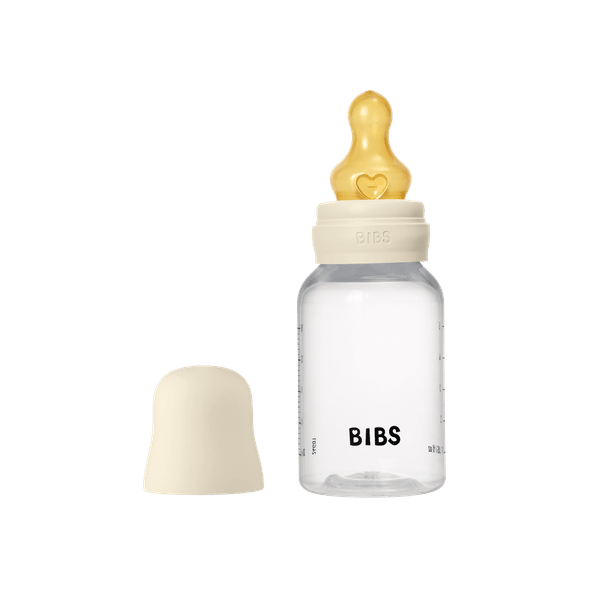 BIBS - Set complet biberon anticolici PP fara BPA, 150 ml, Latex, Ivory - gogobaby.ro