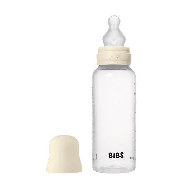 BIBS - Set complet biberon anticolici PP fara BPA, 270 ml, Silicon, Ivory