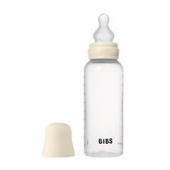 BIBS - Set complet biberon anticolici PP fara BPA, 270 ml, Silicon, Ivory