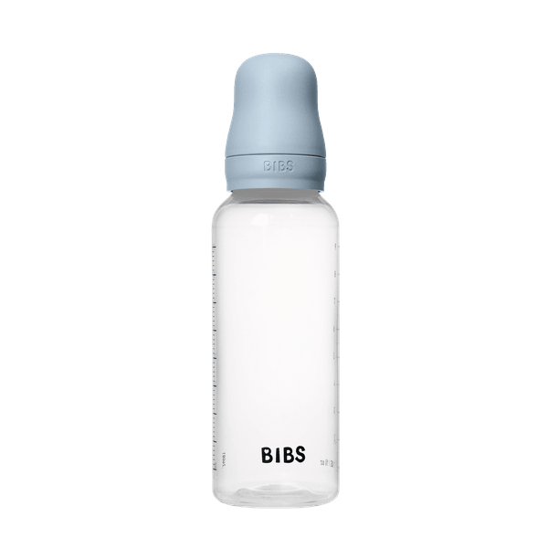 BIBS - Set complet biberon anticolici PP fara BPA, 270 ml, Silicon, Baby Blue