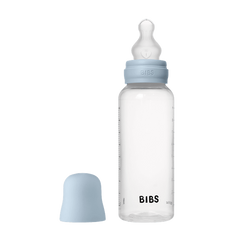 BIBS - Set complet biberon anticolici PP fara BPA, 270 ml, Silicon, Baby Blue