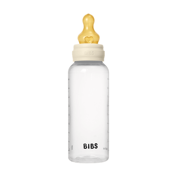 BIBS - Set complet biberon anticolici PP fara BPA, 270 ml, Latex, Ivory