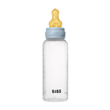 BIBS - Set complet biberon anticolici PP fara BPA, 270 ml, Latex, Baby Blue