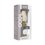 BIBS - Set complet biberon Boheme din sticla anticolici cu tetina din latex, flux lent, 120 ml, Ivory