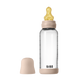 BIBS - Set complet biberon din sticla anticolici cu tetina din latex, flux mediu, 240 ml, Blush