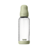 BIBS - Set complet biberon din sticla anticolici cu tetina din latex, flux mediu, 240 ml, Sage