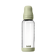 BIBS - Set complet biberon din sticla anticolici cu tetina din latex, flux mediu, 240 ml, Sage