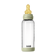 BIBS - Set complet biberon din sticla anticolici cu tetina din latex, flux mediu, 240 ml, Sage