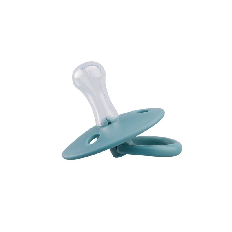 Suzeta din silicon cu cutie de depozitare, 0-6 Luni, Mombella Ciupercuta - Nile Blue