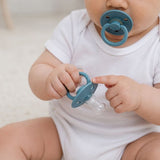 Suzeta din silicon cu cutie de depozitare, 0-6 Luni, Mombella Ciupercuta - Nile Blue