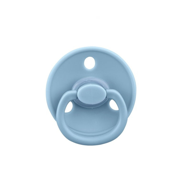 Suzeta din silicon cu cutie de depozitare, 0-6 Luni, Mombella Ciupercuta - Ice Blue