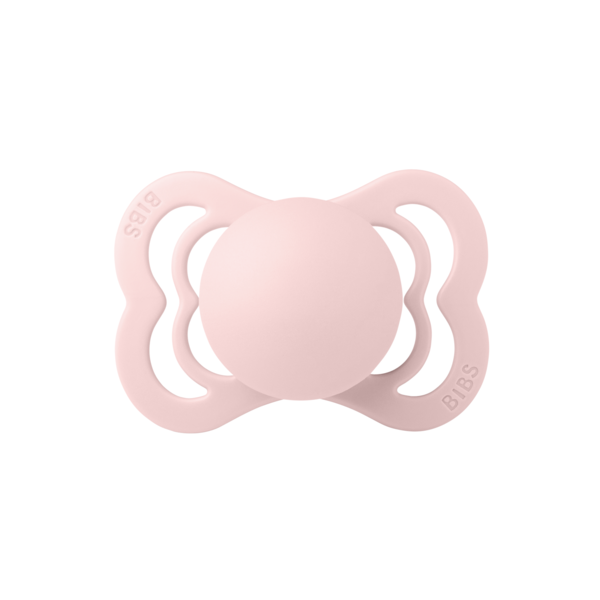 BIBS - Suzeta Supreme Latex, tetina simetrica, 0 luni +-Blossom - gogobaby.ro