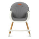 Scaun de masa copii Momi Reki, Piele ecologica, Dark Grey