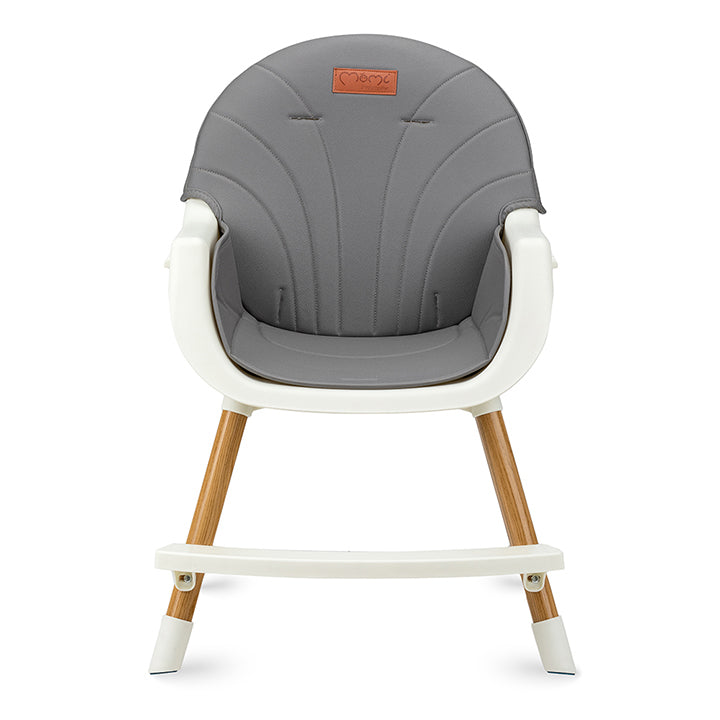 Scaun de masa copii Momi Reki, Piele ecologica, Dark Grey - gogobaby.ro