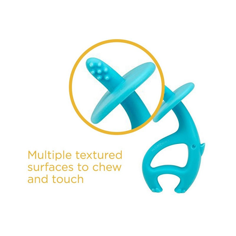 INEL GINGIVAL DIN SILICON, MOMBELLA - ELEFANT ALBASTRU - gogobaby.ro