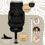 Scaun auto Appekids, I-SIZE, 40-150 cm, Rear Facing 360°, Pro Confort - Black