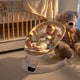 Leagan electric pentru bebelusi, cu spatar reglabil si senzor de miscare, AppeKids Evoque - Bubble Beige