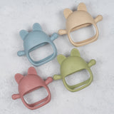 Jucarie pentru dentitie din silicon, Appekids, Manusa Kitty - Old Rose