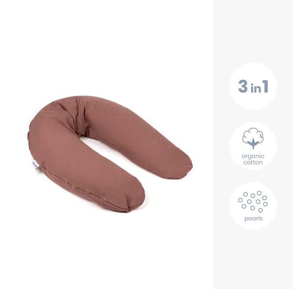 Doomoo - Perna mare 3 in 1 Comfy Big Tetra Brick din bumbac organic: perna gravide, suport pentru hranire, suport pentru bebe - gogobaby.ro