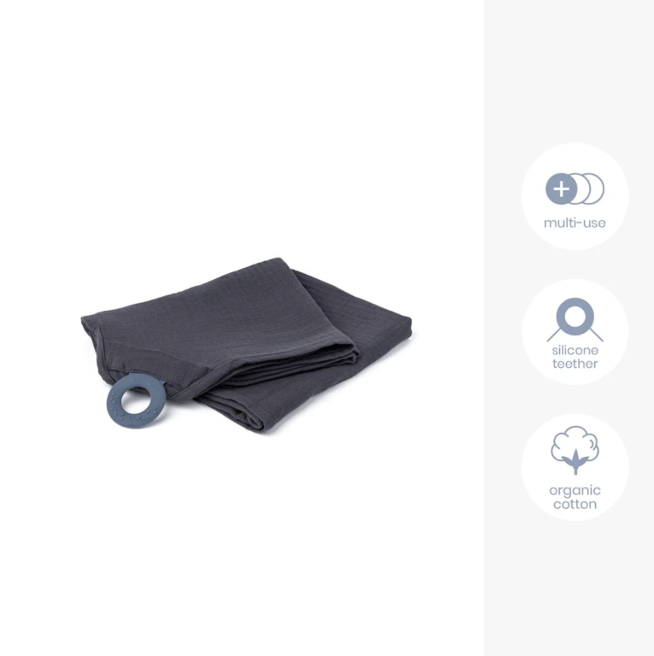 Doomoo - Esarfa pentru alaptat multifunctionala din bumbac organic Mom’n Play Grey - gogobaby.ro