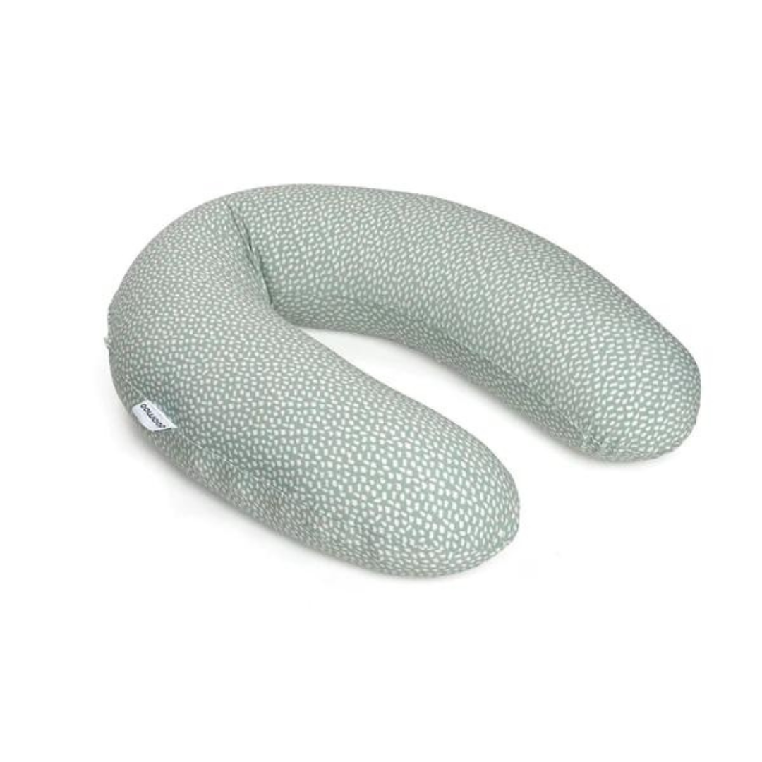 Doomoo - Perna mare pentru gravide si bebelusi 3 in 1, bumbac organic Buddy Cloudy Kaki - gogobaby.ro