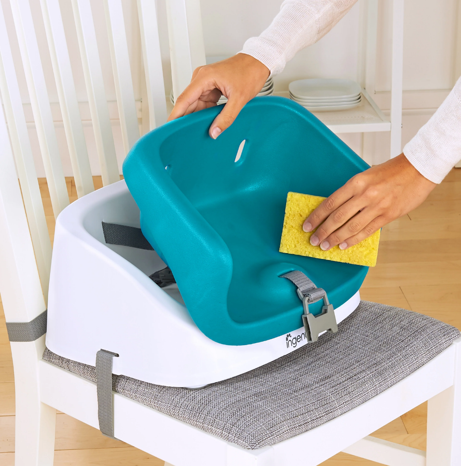 Ingenuity - Booster Toddler SmartClean, Peacock Blue