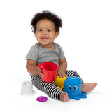 Baby Einstein - Set de pahare senzoriale pentru stivuire si scurgere, 