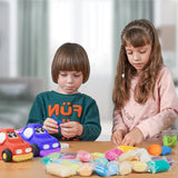 Set plastilina si accesorii pentru modelaj Lovin - 10 culori pentru baietei