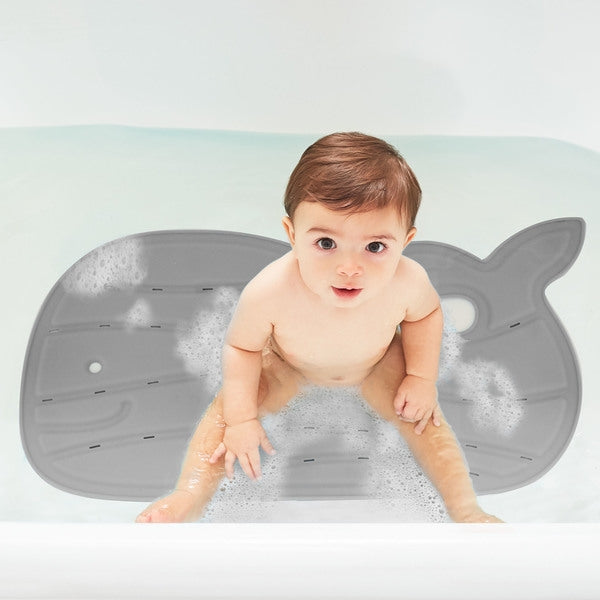 Skip Hop - Moby Covoras de baie antiderapant in forma de balena - Gri - gogobaby.ro